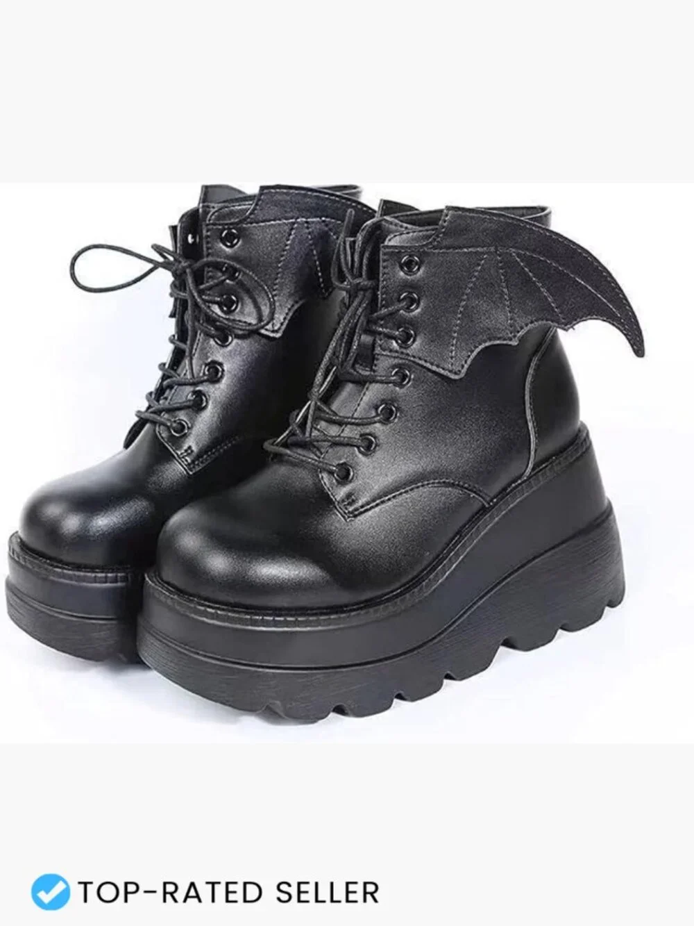 Chunky Platform Mary Jane Pumps Gothic Double Ankle Strap Round Toe Heels